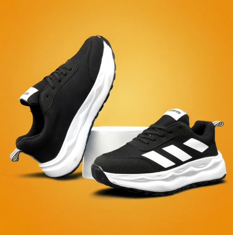 TERFILL Stylish Black Lightweight Sport Running Walking Casual