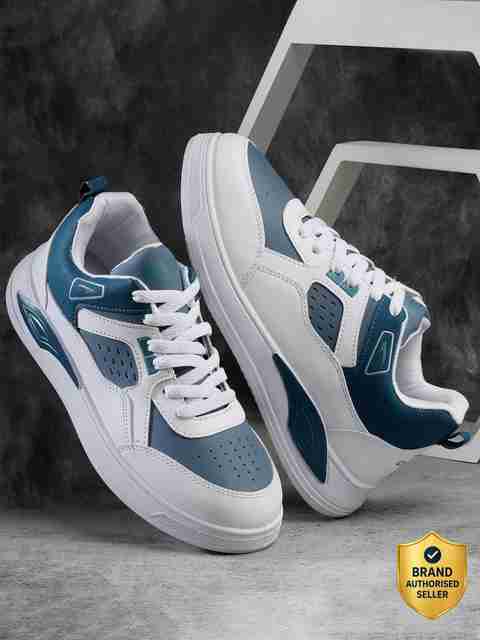 asian Sneaker Casual Shoes for Men | Soft Cushioned Insole, Slip-Resistance Sneakers For Men (White, Blue , 8) - Image 3