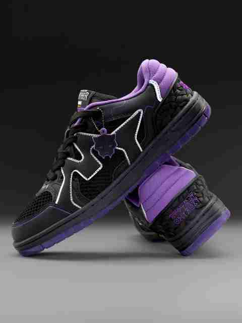 The Souled Store UBZ Black Panther Sneakers (Black, 9) - Image 5