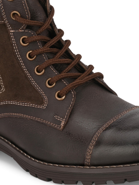 Harrytech London High Ankle Leather Boots for Men [Brown] Boots For Men