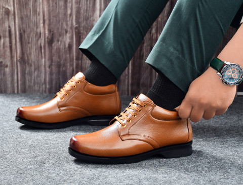 Zixer Oxford Derby Formal Shoes/Corporate Formal party Wear/Office Mid-Top  Formal Shoe Lace Up For Men