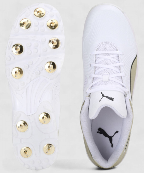 Virat Kohli White Shoes PUMA Virat Kohli X Spike Gold Collectors Edition  Cricket