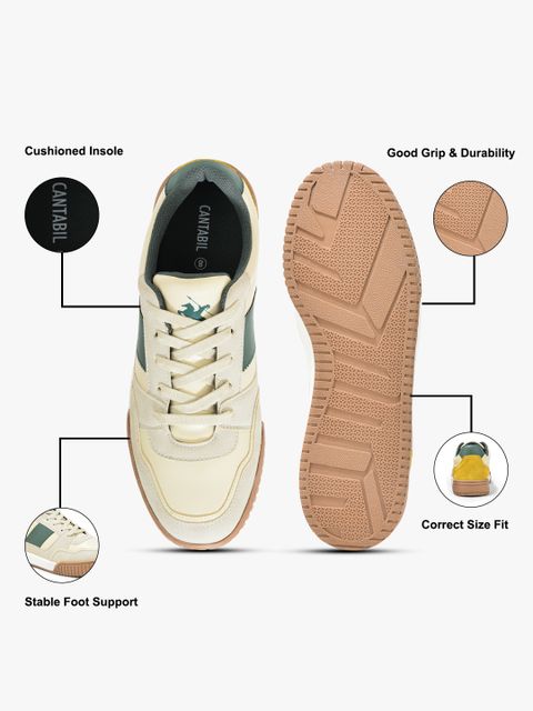 CANTABIL Sneakers For Men (Beige , 9) - Image 8