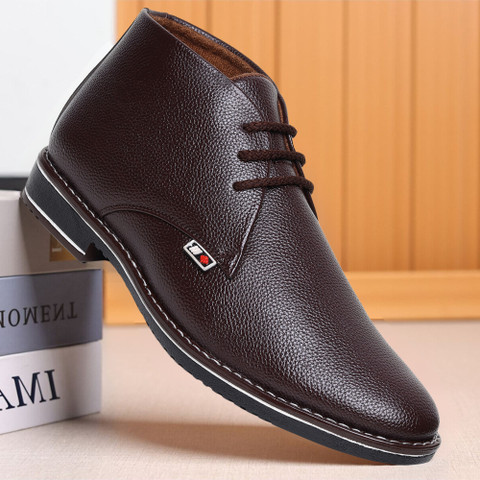 Zixer Synthetic Office High Top Formal Shoes for Men|Ankle Bike Riding  Boots For men Oxford For Men