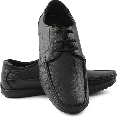 Black Leather Formal Liberty Formal Shoes With Laces Single  display picture 3