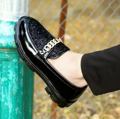 Loafers Black Formal High Heel Shoes TRENICAL Men's Black High