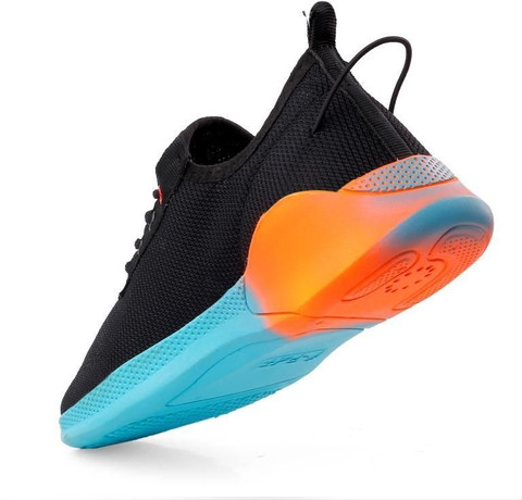 JK PORT Fashionable Mens Black Sports Shoes For Running, Gyming