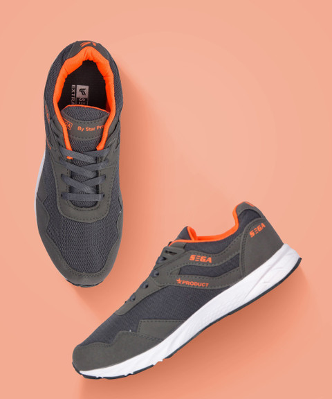 SEGA Grey-Marathon Running Shoes For Men