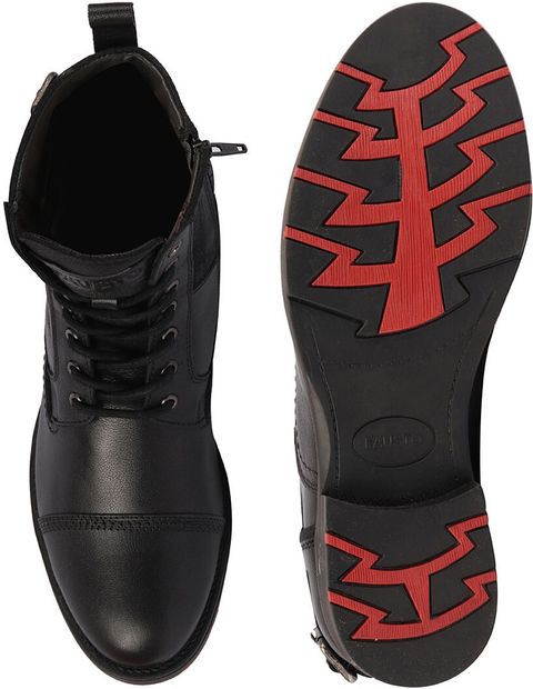 FAUSTO High Ankle Genuine Leather 7-Eye Cap Toe Zipper Classic