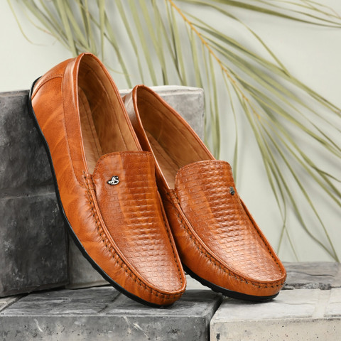Shoe Island Stylish Leather Tan Brown Slip-On Office Party Ethnic