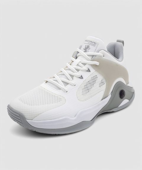 RED TAPE Men's Casual Sneakers White Grey Size 6 - Image 6
