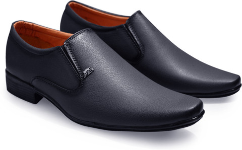 Feetway Slip On Formal Shoes Without Lace Black Office Wear Extra