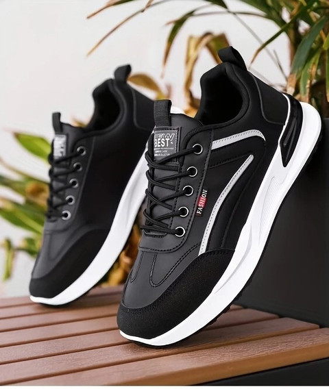 Boys Trending Takkies Echor Stylish Black Casual Sneakers For Men –  Trending Branded