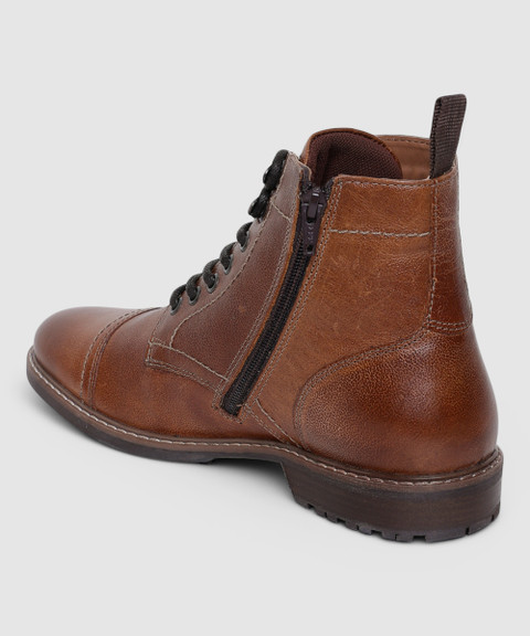 RED TAPE Genuine Leather Ankle Length Boots for Men Soft