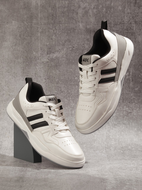 iD Vegan Leather Colourblocked Sea Green Lace-Up Casual Sneakers