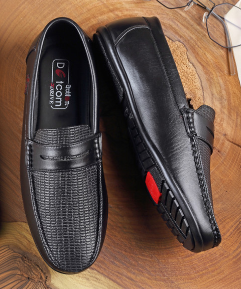 Men's Casual Leather Slip-On Driving Boots – Side Zipper, Lightweight & Non-Slip Loafers