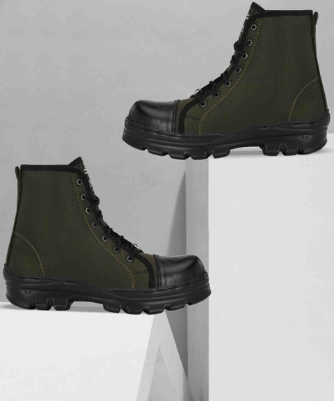 Green Combat Boots Army Shoes Green OMEE GOLD Military Army Jungle