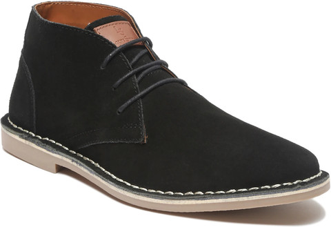 Louis Stitch Cheap Black Desert Boots Ankle-Length Chukka Boots