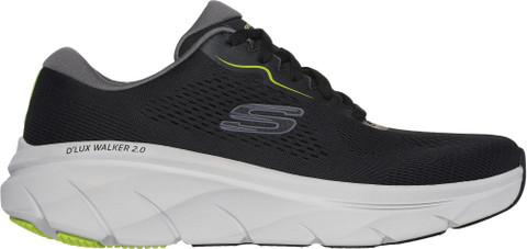 Skechers WALKER Casual Sneakers for Mens,Black Lime