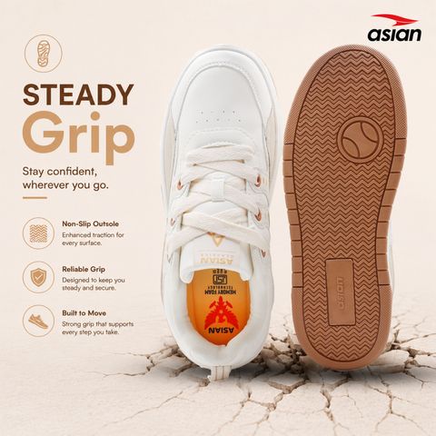 Asian Mojo-05 Sneakers for Men (Beige, UK 8) - Image 7