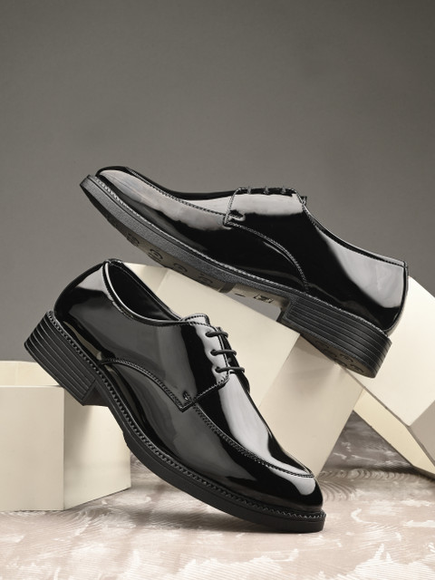 INVICTUS Men High Heel Black Solid Formal Solid Lace Ups Lace Up For Men