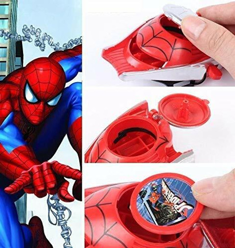 BIGWHEEL Spiderman Shooter Gloves Web Disc Launcher Flying Disc Toy for Kids