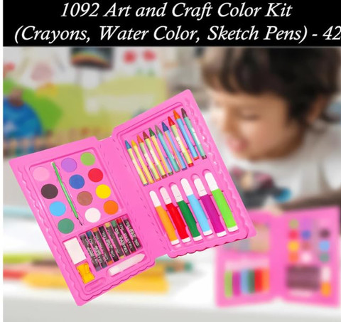 Patly Coloring Kit Combo New Art Set Pencil,Crayons, Water Color, Sketch  Pens for Kids