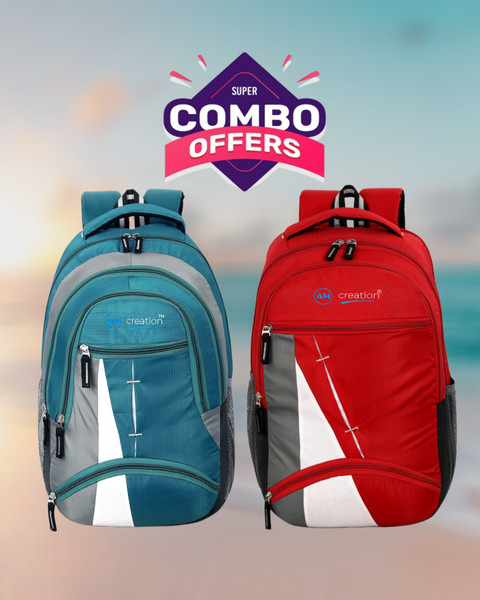 AKRAM GARMENT Waterproof School/College/Ofiice Laptop Backpack Bag Combo  pack of 35 L Backpack