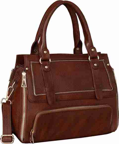 Hileder Tan Hand-held Bag Genuine Leather Textured Pattern Shoulder Tote  Purse Satchel Sling Messenger Crossbody Bag for Women Girls Tan