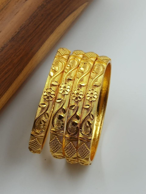 Univers Fashion Trends Brass Agate Gold-plated Bangle Set Price in