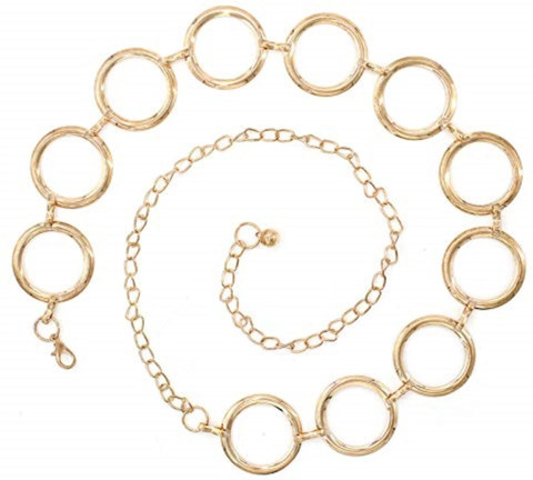 SYGA Women Gold Metal Belt Pearl Waist Chain Belt Price in India