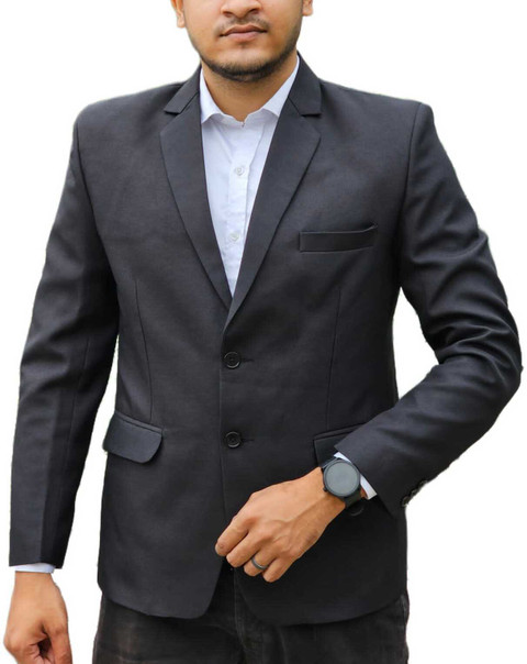 Fashyy Solid Single Breasted Festive Wedding Men Blazer