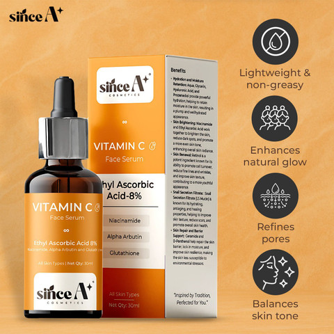 SINCE A+ Vitamin C Glutathione Serum with Niacinamide, for Dark  Spots,Wrinkles, Improves Skin Tone Price in India