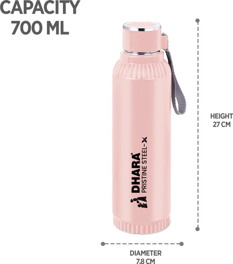 Dhara Stainless Steel 700 ml Steel Bottle