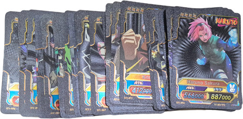 AncientKart New Naruto Black PVC waterproof 55 cards with Album