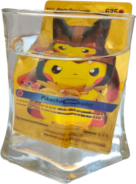 shinetoy Pokemon 10 PCS Rare Golden Foil Cards Poker Deck Box Gift