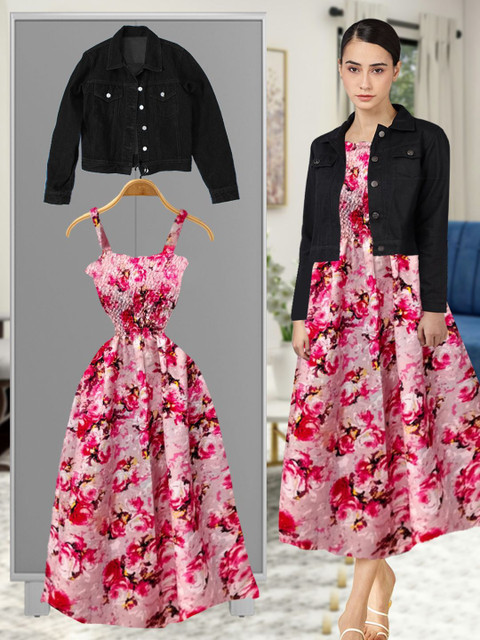 slim fit dress slacks Multicolor Fusion Maxi Dress Red / Small