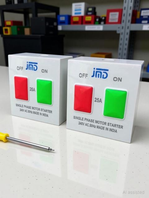 jmD Gold Motor Starter Single Phase Switch 25 Amp 240V AC.50Hz