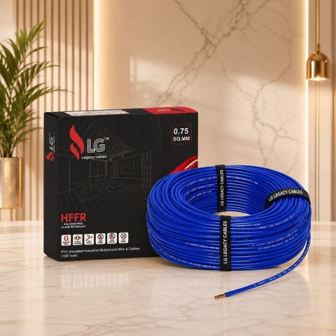 Legacy Cables LG 0.75 Sqmm Electrical Wire|90m|Single Core|Copper|FR PVC Insulation Domestic 0.75 sq/mm Blue 90 m Wire (Blue) - Image 7