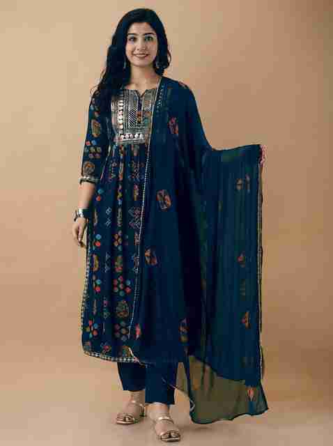 Ewedoos Women Viscose Rayon Kurta Pant Dupatta Set - Image 5