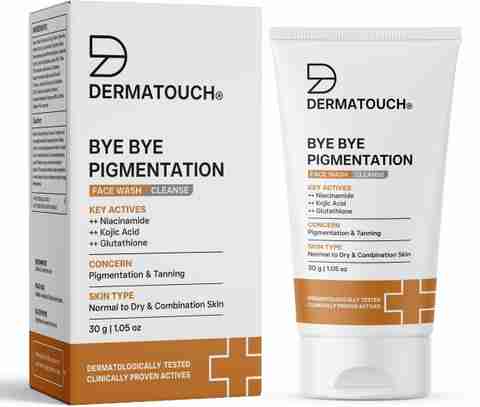 pierce glutathione magnetic beads Dermatouch Bye Bye Pigmentation Niacinamide, Kojic Acid, & Glutathione Face  Wash