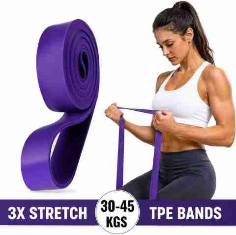 Shopeleven Strength with Resistance Bands - Perfect for Home Gym, Workouts, Yoga & Pilates Resistance Band (Purple, Pack of 1) - Image 3