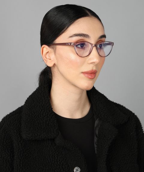 Irayz Cat-eyed Blue Cut Computer Glasses for Women (51mm, Blue) - Image 8