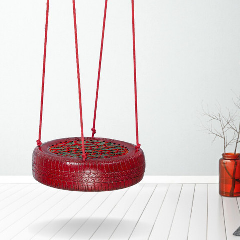 Swingzy Tyre Swing for Adults Kids/360° Turbo Tyre Swing for  Indoor/Outdoor/Tree Swing Nylon Large Swing