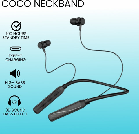 SACRO Coco (Bluetooth Wireless In Ear Neckband) Magnetic Earbuds