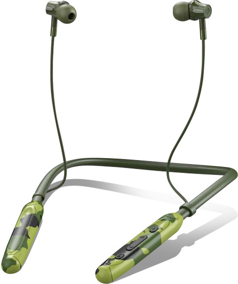 CIHYARD Army Neckband With FM Radio 48 Hours Playtime Bluetooth