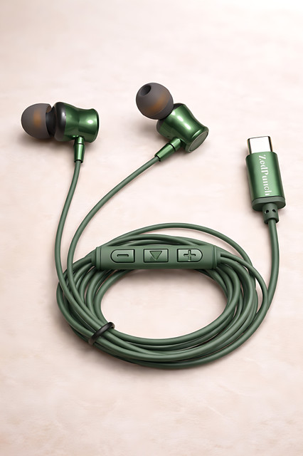 ZedPunch Type-C Magnetic Wired Earphones With Mic & Button Control