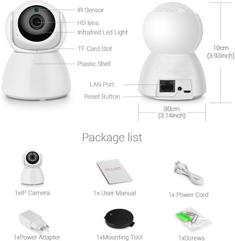 EyeSpy 3MP IP Pro HD Smart WiFi Wireless IP Motion Detection