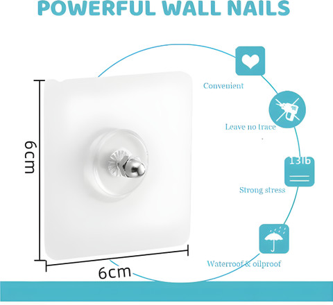 Shreejee cm wall hooks for hanging, 20Pack Screw Hooks Adhesive