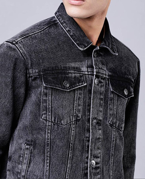 ATHRZ Full Sleeve Solid Men Denim Jacket - Buy ATHRZ Full Sleeve